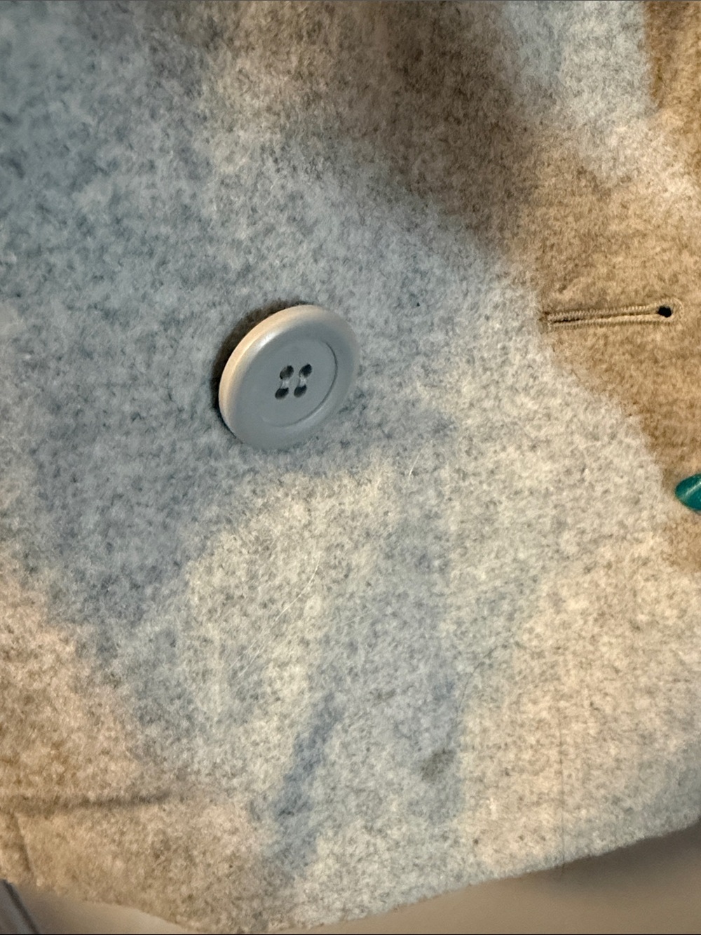 Chadwicks Gray Double-Breasted Wool Peacoat - Picture 3 of 5